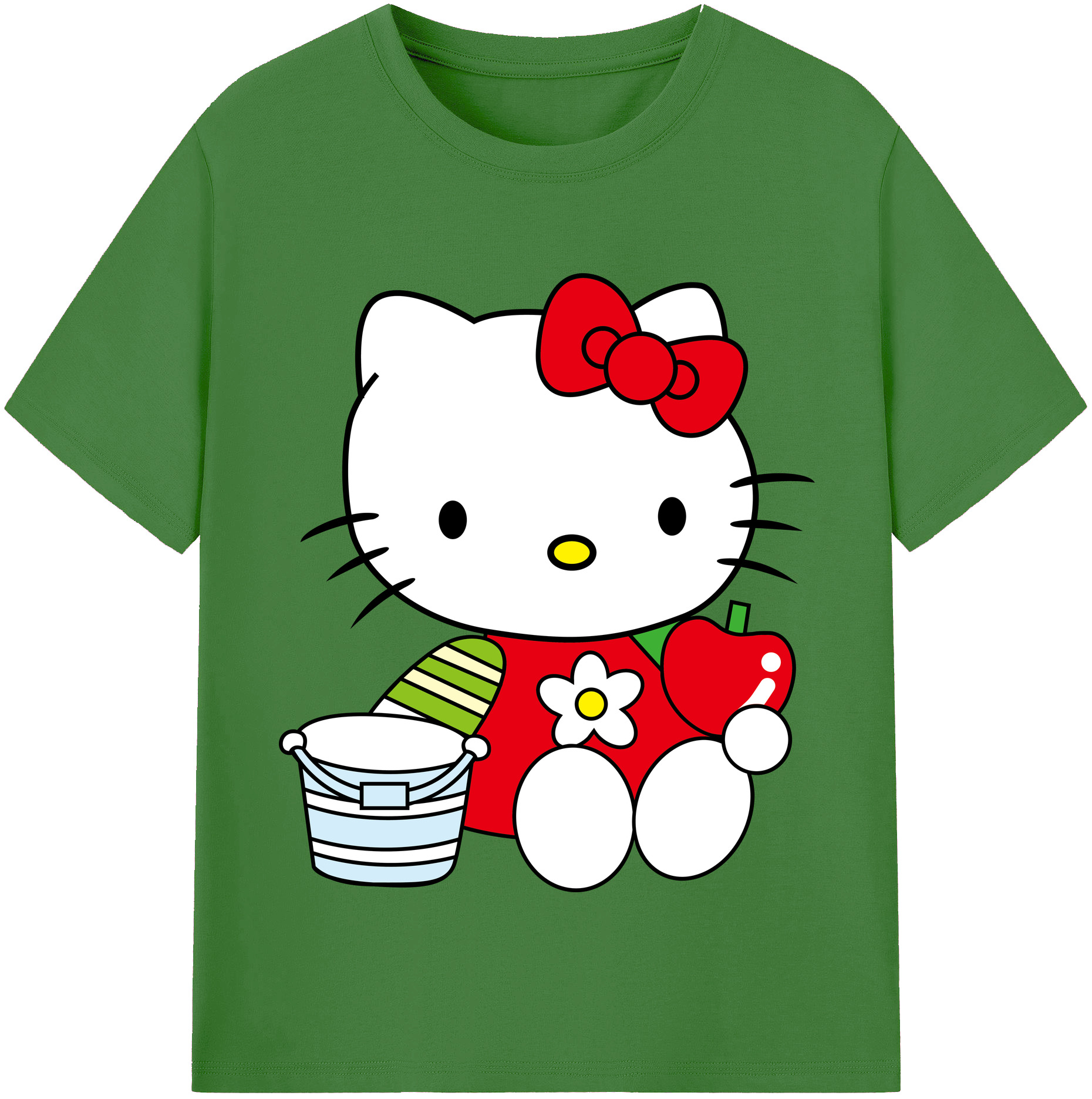 （画像用） Hello Kitty ハローキティ レディースカジュアルプリントTシャツ（綿100％）